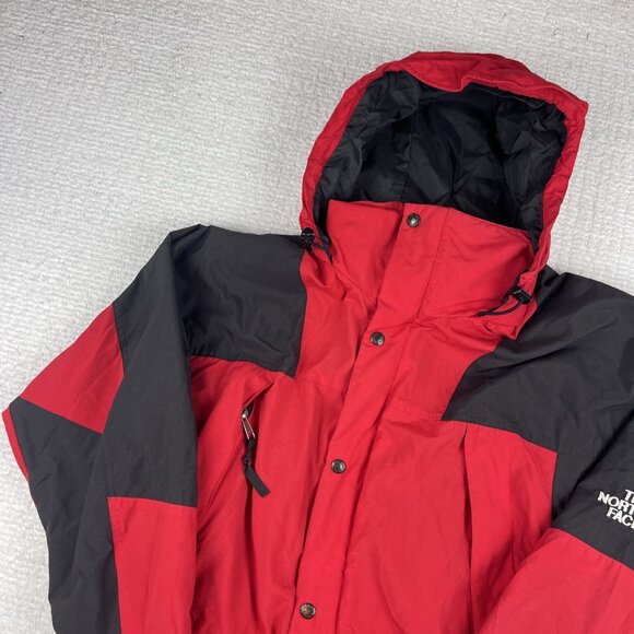 VTG The North Face Gore Activent Hooded Jacket Men M Retro Fire Red & Black Read - Picture 3 of 16
